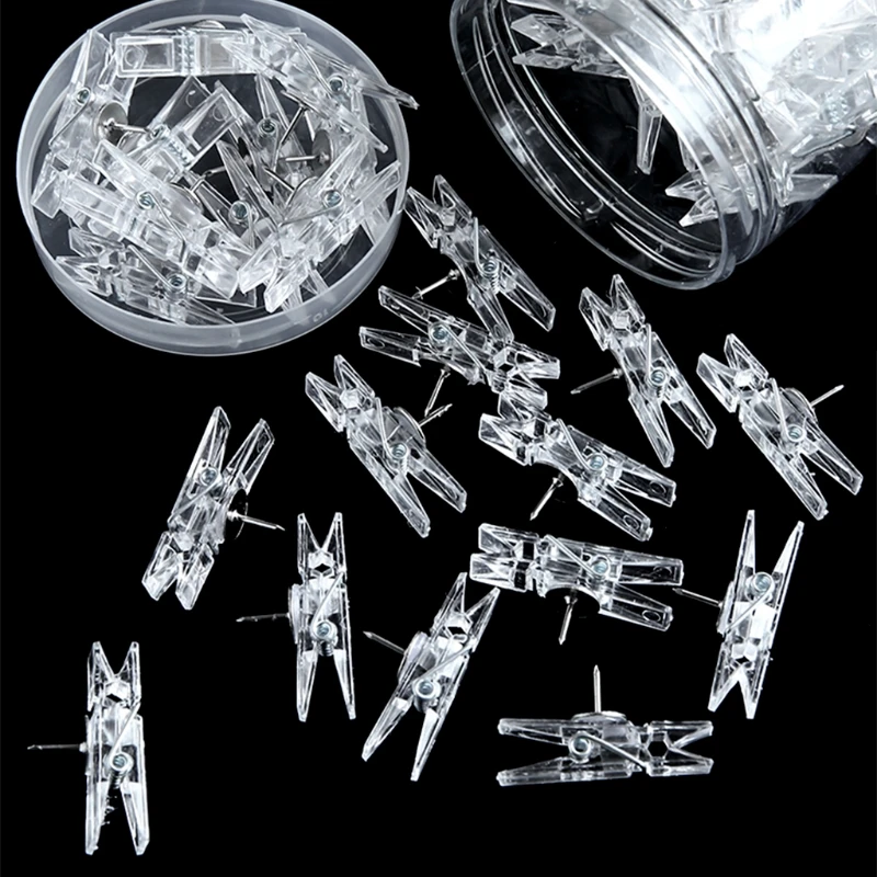 

MOCUTE Кнопки-зажимы 20 шт., прозрачные, металлические