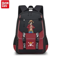 bandais new cartoon anime one piece backpack simple waterproof large capacity junior high school student canvas bag