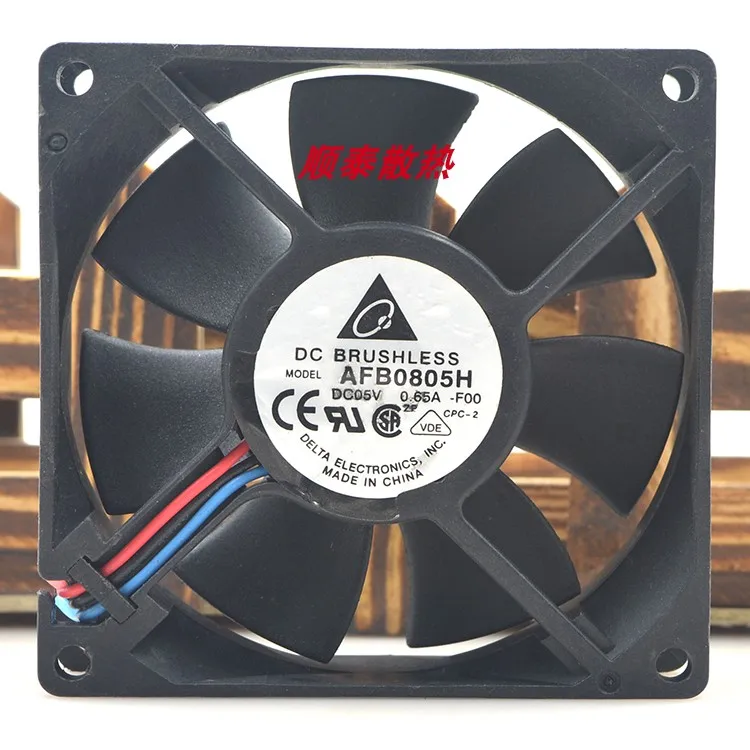 

Delta Electronics AFB0805H F00 DC 5V 0.65A 80x80x25mm 3-Wire Server Cooling Fan