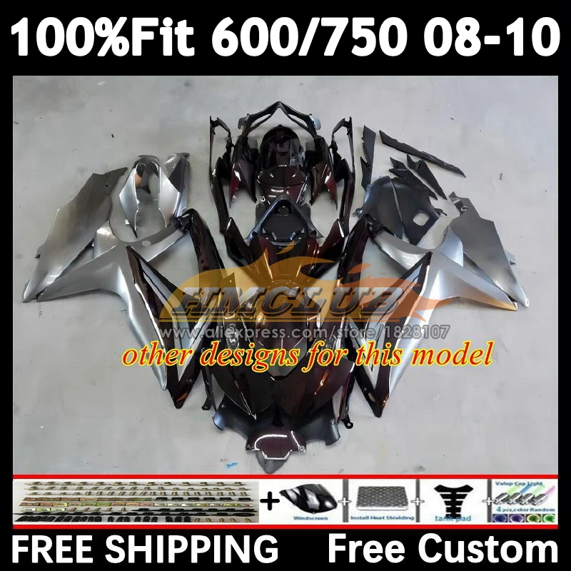 Инъекция для SUZUKI GSXR 600 750 CC GSXR600 RIZLA blue 2008 2009 2010 15No.96 GSXR-600 K8 GSXR750 08 09 10 обтекатель