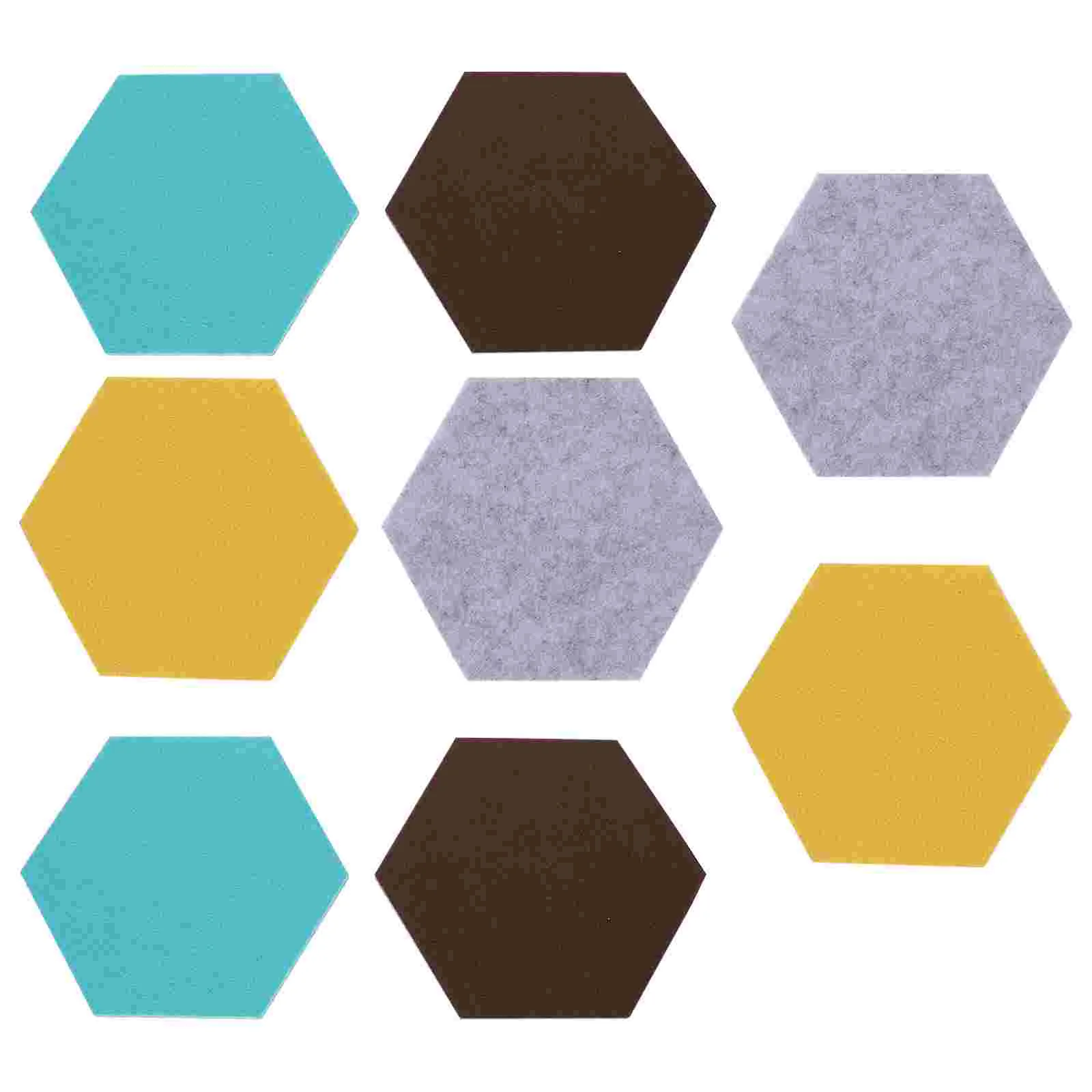 

8 Pcs Notice Memo Board Honeycomb Decor Bulletin Pin Board Wall Enamel Pin Felt Wall Sticker Mini Felt Hexagon Wall Board