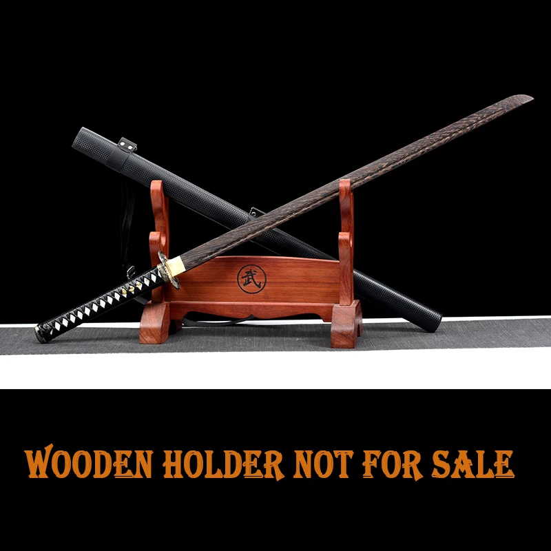 a wysokiej jakości drewniany miecz ninja japońska katana treningowy ostrze z drewna dziennego Saya paskiem metalowe okucia