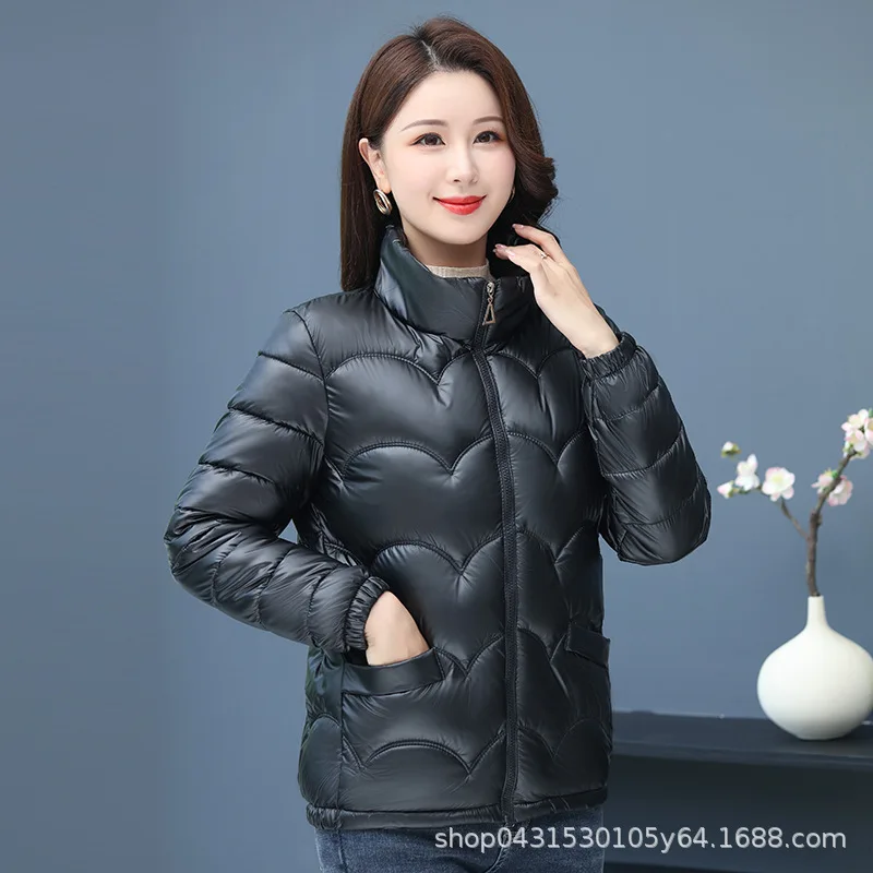 

Women's Cotton-Padded Clothing 2022 Autumn and Winter Thick Coat Stand Collar Cardigan Cotton-Padded Jacket for Women Parka