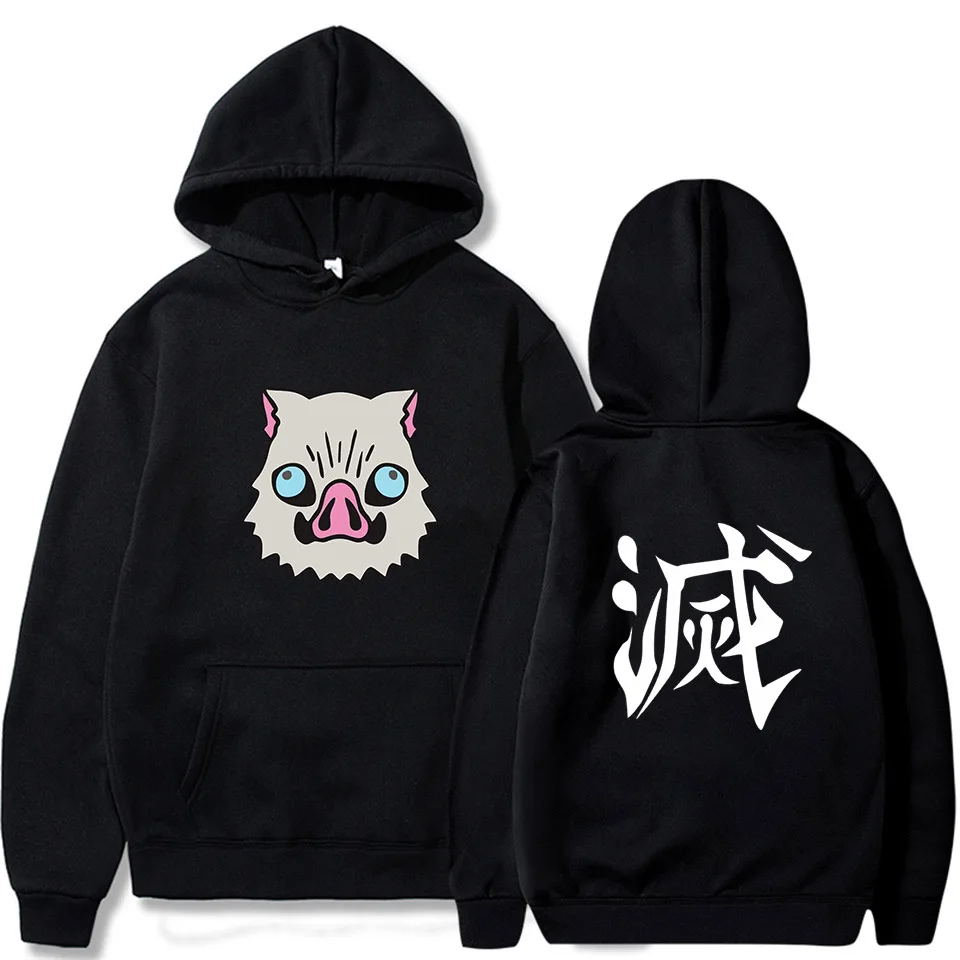 

Japanses Anime Demon Slayer Tanjiro Nezuko Zenitsu Inosuke Costume Hoodies Harajuku Pullover Fleece Sweatshirt Sudadera