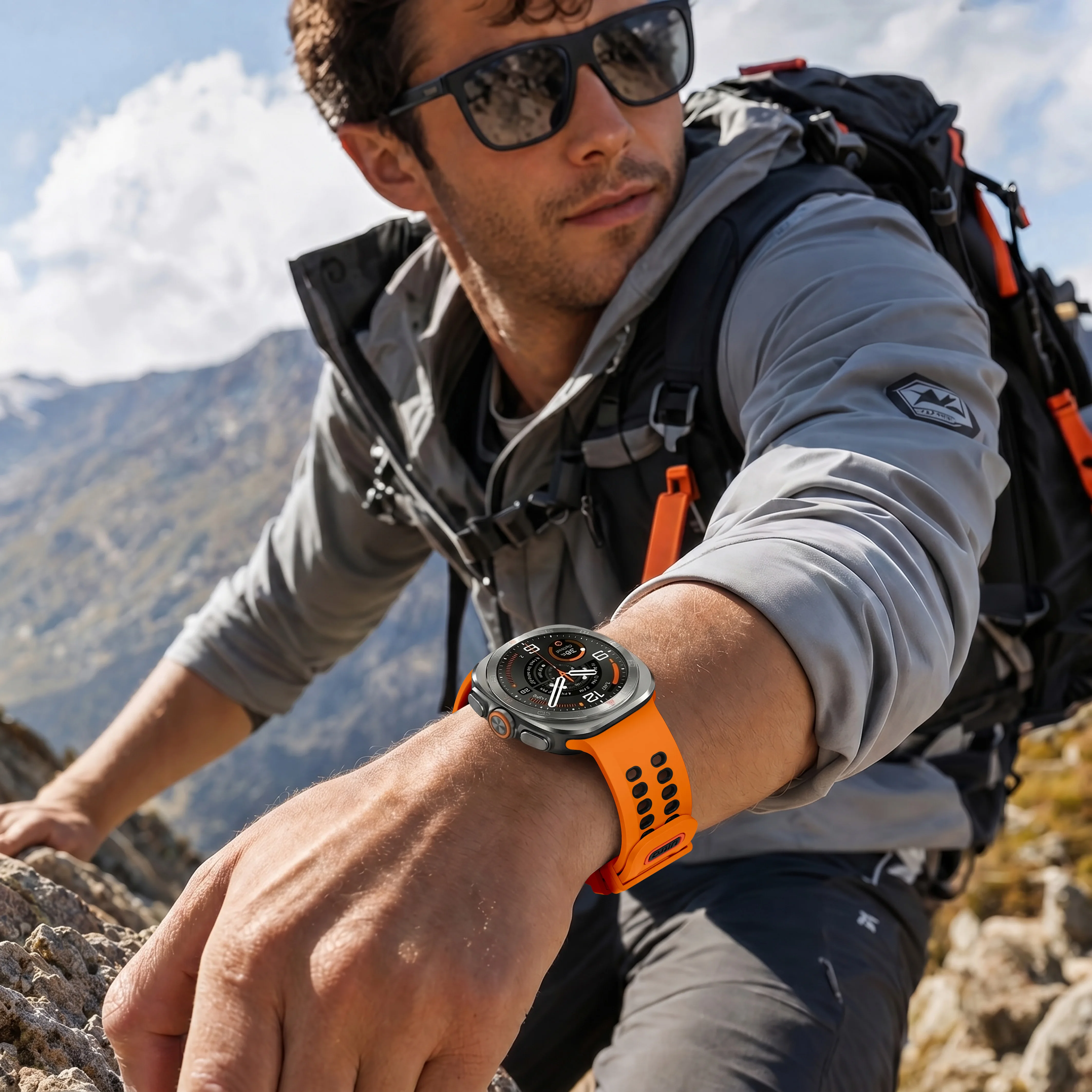 Фото Дышащий силиконовый ремешок для Samsung Galaxy Watch Ultra 2, спортивный сменный браслет, аксессуары для Galaxy Watch Ultra №5