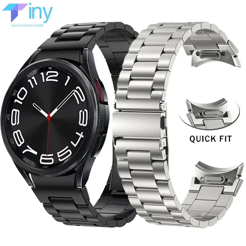 Ремешок из нержавеющей стали для Samsung Galaxy Watch 4/5/6 40/44/6 43/47 мм