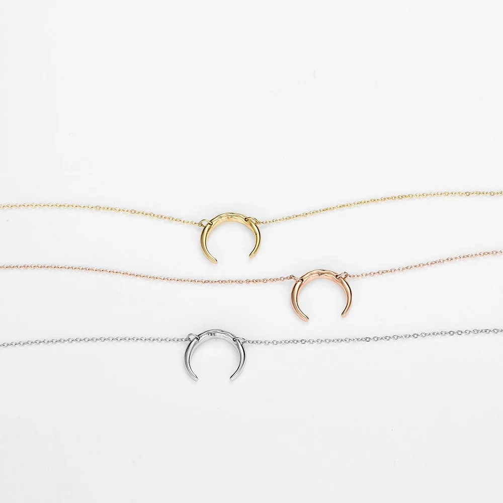 Ожерелье с подвеской в виде Луны ожерелье из нержавеющей стали Женский чокер