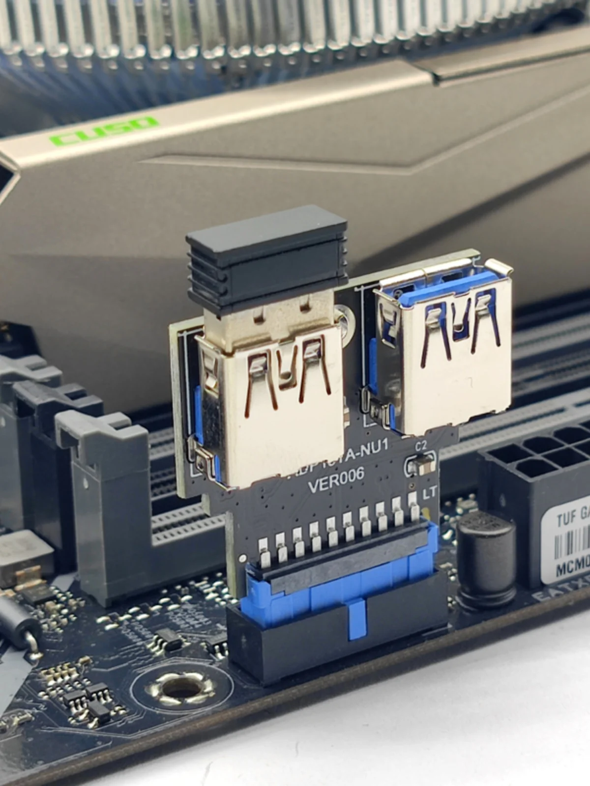 19Pin на Type C двойной USB A гнездовой передний разъем конвертер USB3.2Gen1 3 0 адаптер