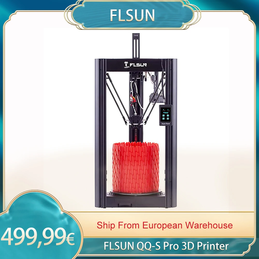 FLSUN SR 3D Принтер Предварительно собранный Двойной привод экструдера Автоматическое выравнивание Быстрая печать Емкостный сенсорный экран Drucker