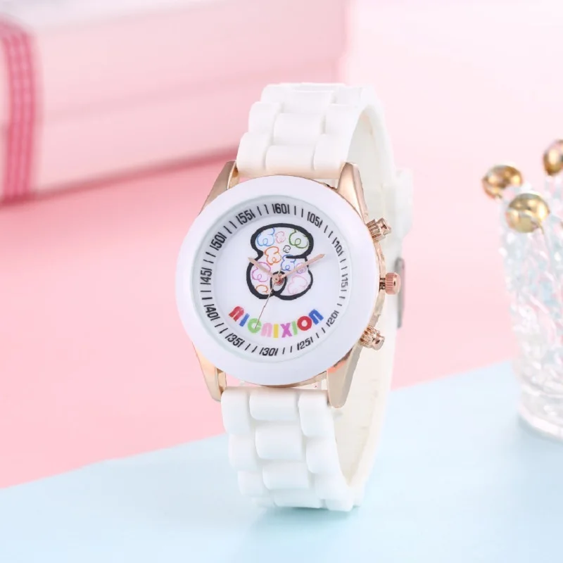 Women's Watches Fashion Colored Jelly Silicone Strap Sports Ladies Watch Luxury Cartoon Panda Arabic Digital Quartz Wristwatche