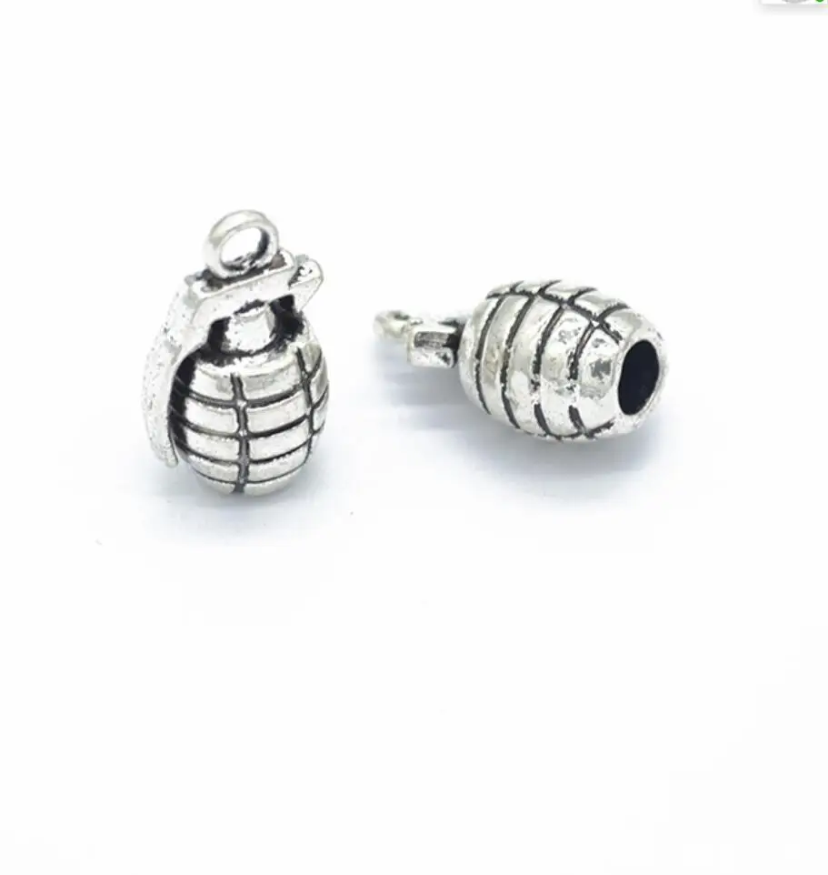 20 шт. 23*13 мм серебряный цвет ручные гранаты подвески бомбы кулон изготовление