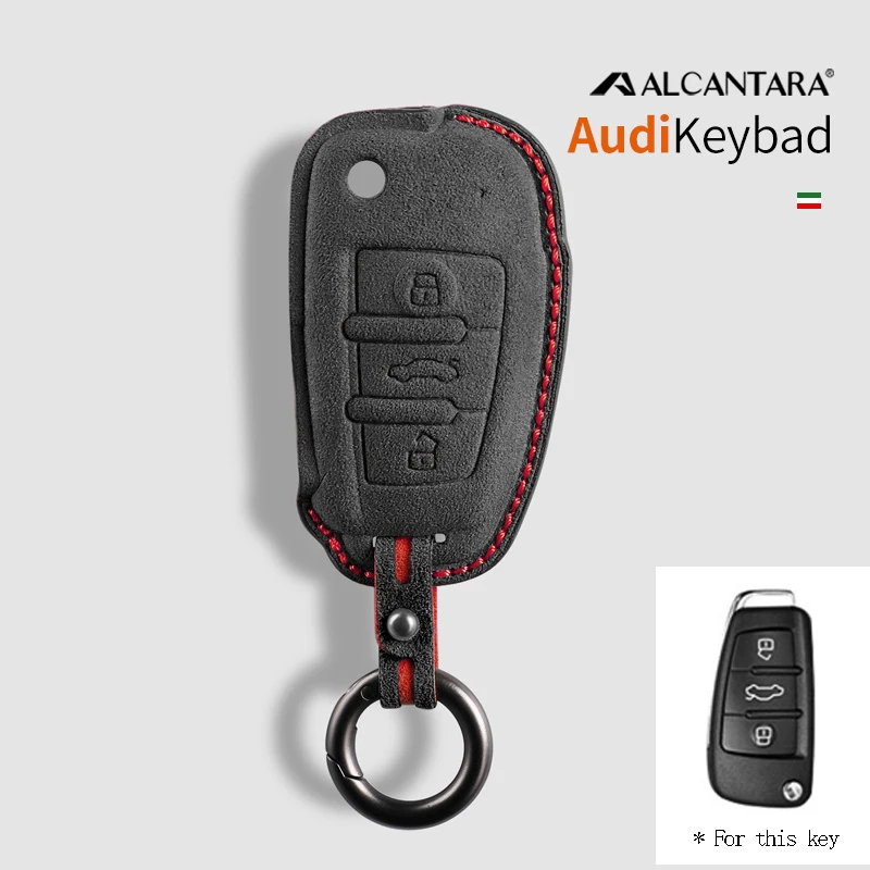 

Car Remote Key Case Cover Shell For Audi A4 B9 A5 A6 8S 8W Q5 Q7 S4 S5 S7 TT TTS TFSI RS Alcantara Keycase Protect Fob Keyless