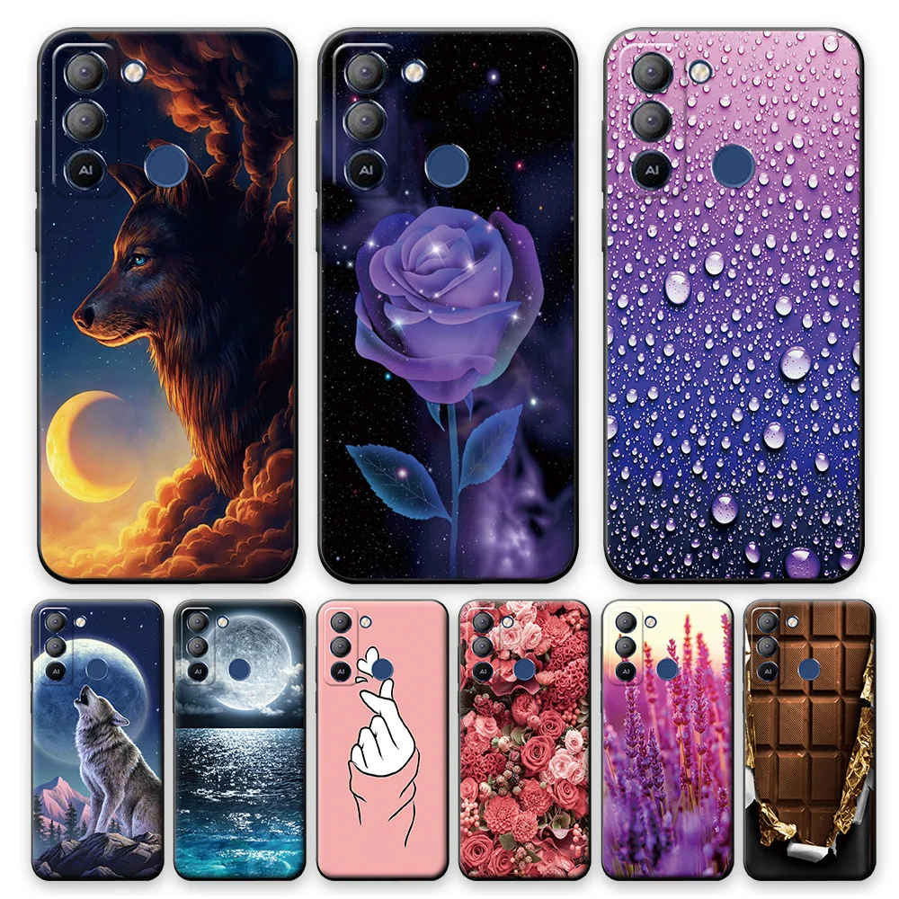 Противоударный Черный силиконовый чехол для телефона Tecno Pop 5 LTE BD4 BD4a 6,52 дюйма s для Tecno Pop5 LTE