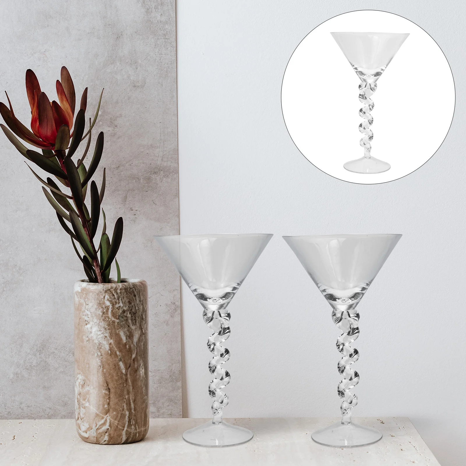 

Goblet Delicate Martini Glass Red Storage Container Drinking Cup Decorative Champagne Goblet for Home Restaurant Bar