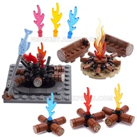 bonfire educational moc building blocks assembles particles big flame coral bricks creative toys for children compatible diy