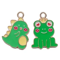 20 pcs 2022 new cartoon design cute frog dinosaur pendant animal charm diy jewelry making components necklace bracelet earrings