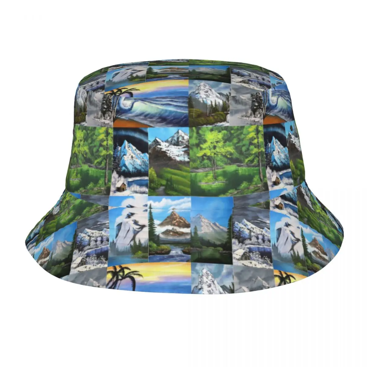 

Весенняя Панама с рисунком в стиле Боба Росса, головной убор, яркая женская уличная шляпа, легкая шляпа в Ирландском стиле