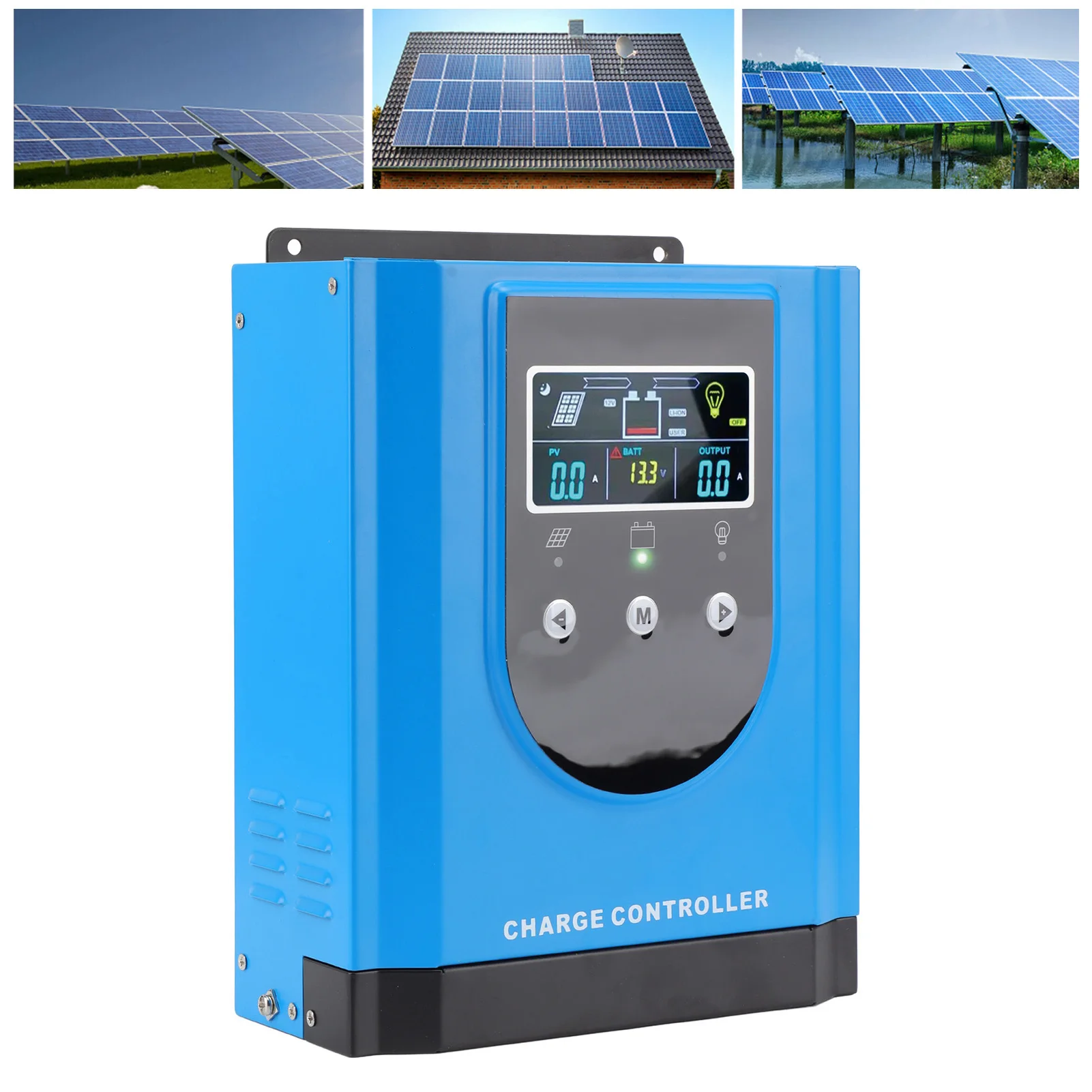 MPPT Солнечный контроллер заряда DC12V 24V 36V 48V Высокоэффективный регулятор батареи