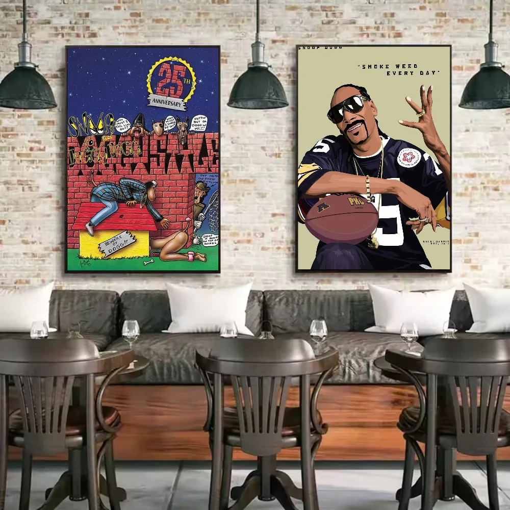 Рэпер S-Snoop D-Dogg постер HD искусство липкая стена водонепроницаемый дом гостиная