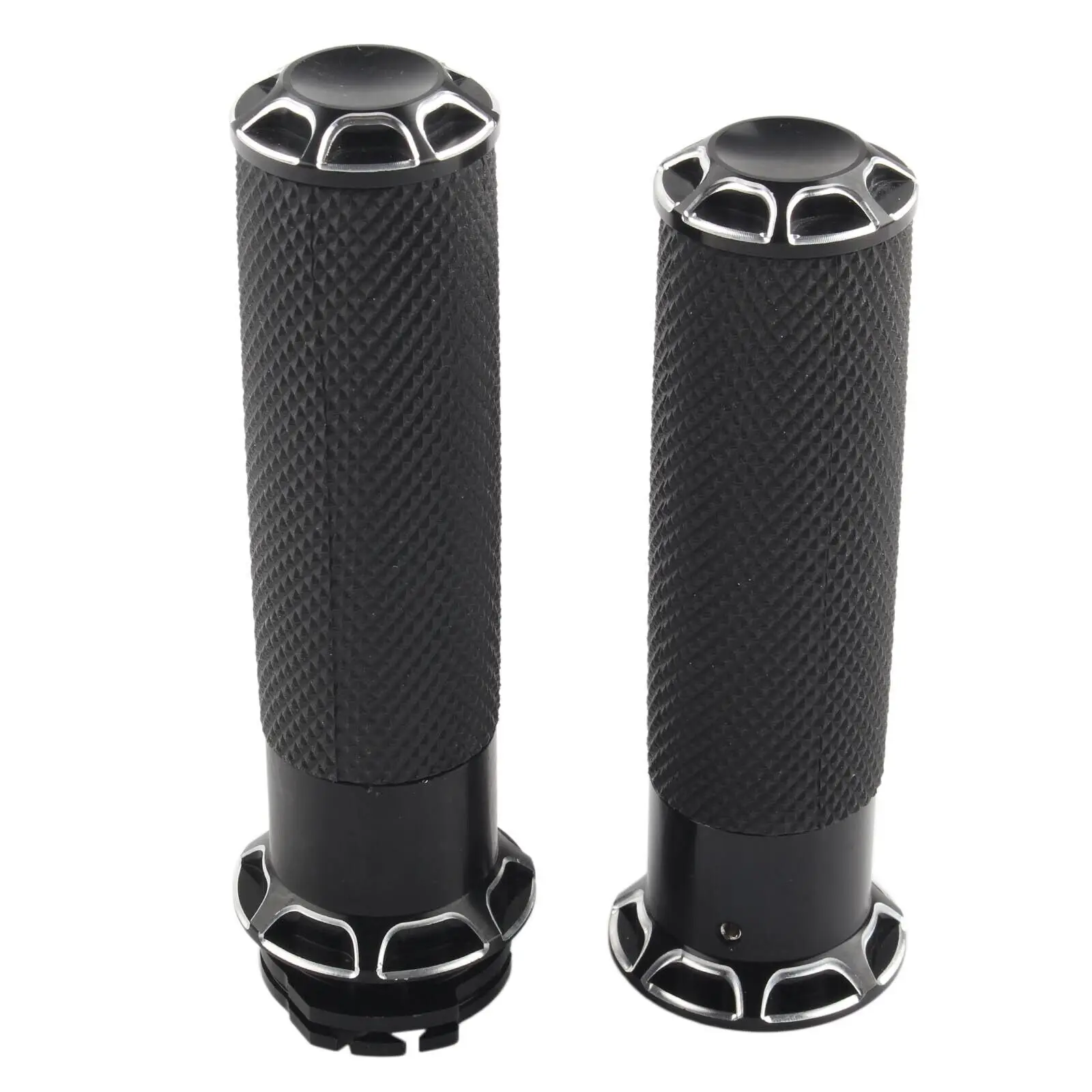 

1 Inch Motorcycle Handle Bar Hand Grips Black For Harley Dyna Softail Touring XL