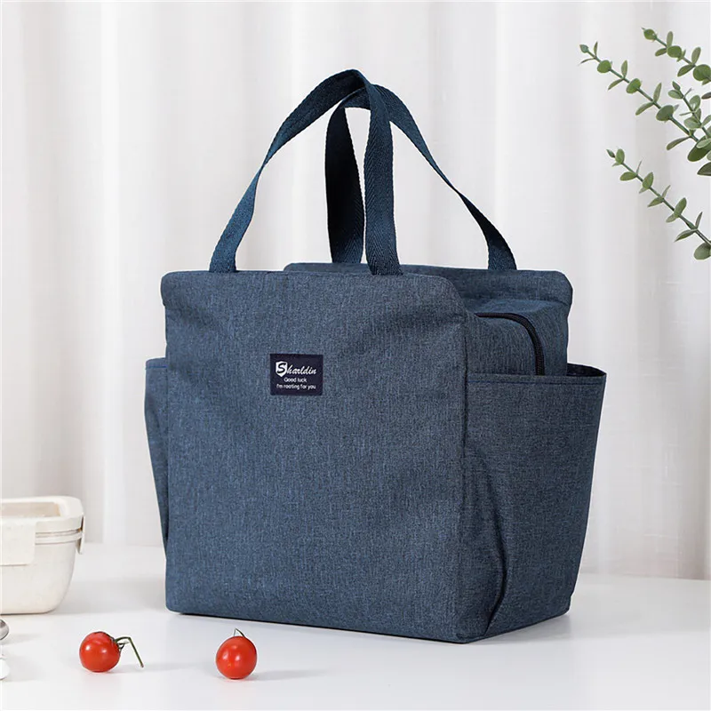 

For Food Bag Insulated Portable Picnic Thermal Lunch Canvas Bags Women Kids Insulated Lunch Fresh Bags Lunch Functional Box