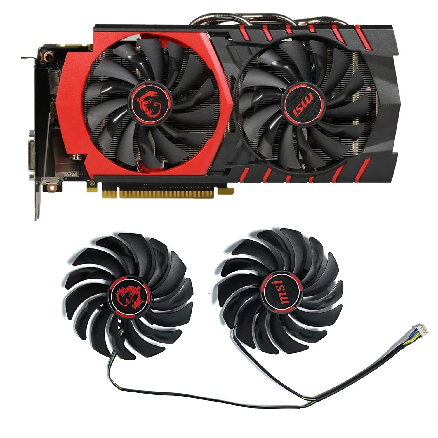 

2PCS 95mm PLD10010S12HH GTX980Ti Gpu Cooler For MSI GTX 960 GTX980Ti GAMING GTX 950 GTX 1060 RX 470 GAMING X Graphics Card Fan