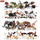 Oenux искусственные животные, дикий лев, тигр, насекомое, фигурка на ферме, птице, лошади, коровы, свиньи, модель, обучающая игрушка