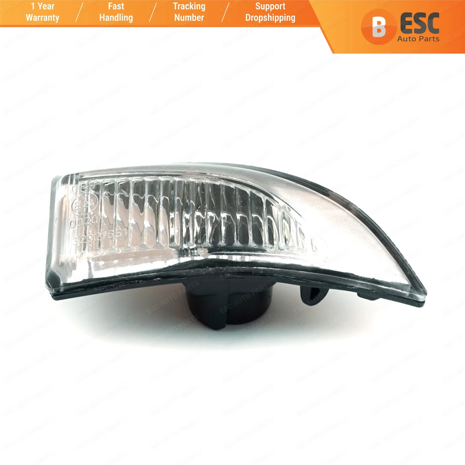 ESC ESP602-2 Side Wing Mirror Indicator Lamp Lens Right 261609550R for Renault Megane MK3 Fluence Latitude Laguna Scenic
