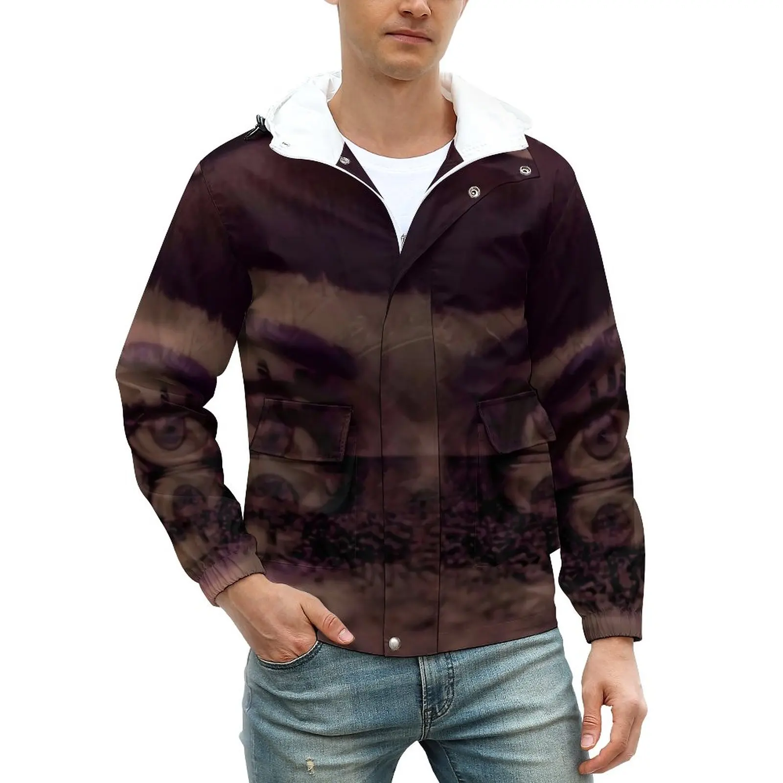 

Куртка Jibaro мужская с капюшоном «Love Death», уличная одежда с роботами, повседневная классическая ветровка оверсайз, на осень