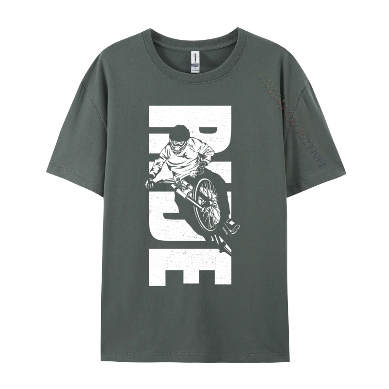 Ride Mountain Bike Apparel Mtb Retro Vintage Fishing Evolution Fisherman Tees Prevailing Tee Shirt Men T-Shirt