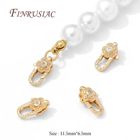 Позолоченные карабины-застежки FINRUSIAC, 6 штук