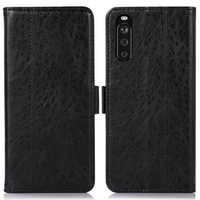 leather texture wallet case for sony xperia 10 iii lite flip case for sony xperia 5 iii 1 ii card slot cover xperia 10 ii funda