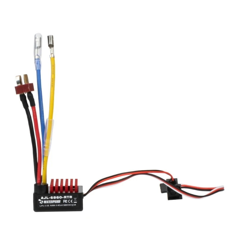 

Матовый Электрический контроллер скорости двигателя 6 в 3 А BEC Водонепроницаемый 60 А 3 встроенный режим Прямая поставка