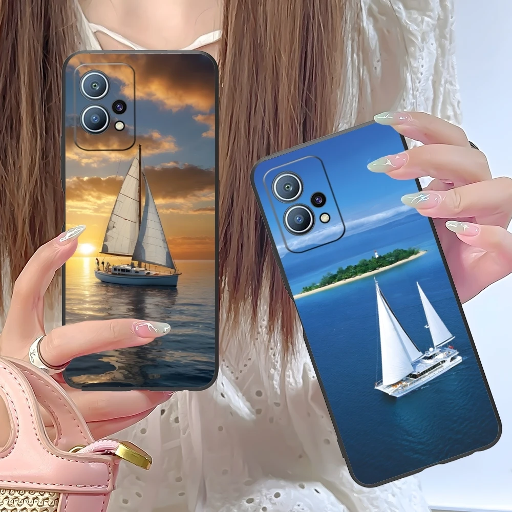 Чехол для мобильного телефона с изображением парусника Huawei P60 P50 P40 P30 P20 P10 P9 P8 Pro Lite