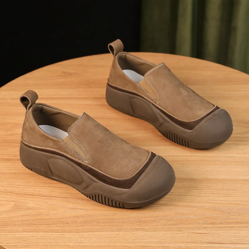 

Trend of Spring and Autumn New Low-cut Leisure Shoes High-quality Retro Set of Thick-bottom Sports Shoes for Men