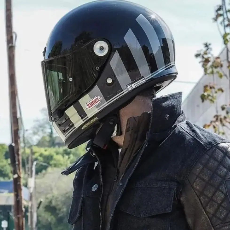 Мотоциклетный шлем на все лицо цвет серый