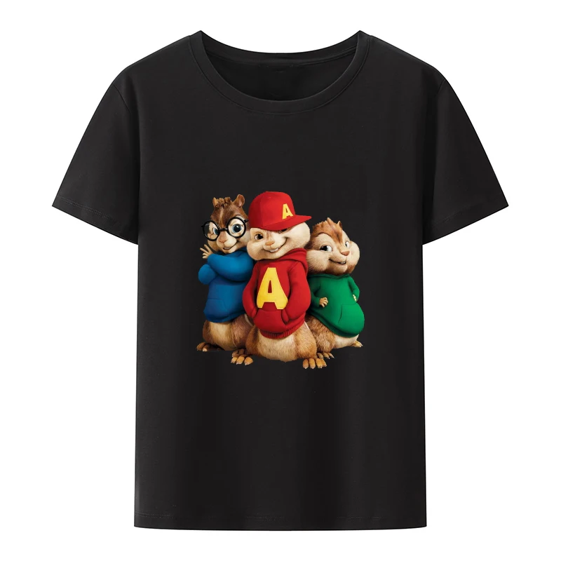 

Animated Comedy Alvin And The Chipmunks T Shirt o-neck man women breathable modal tee