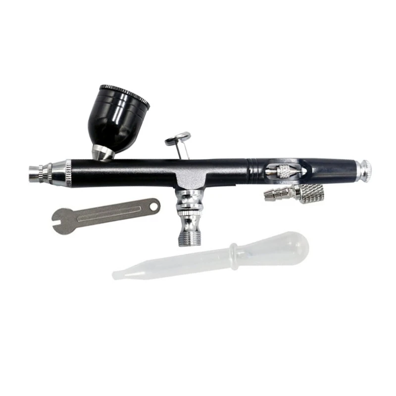 

0.3mm Nozzles Dual-Action Airbrush for Cake Decorating,Painting Pattern Models 7CC Airbrush Multi-Purpose Gravity Feed