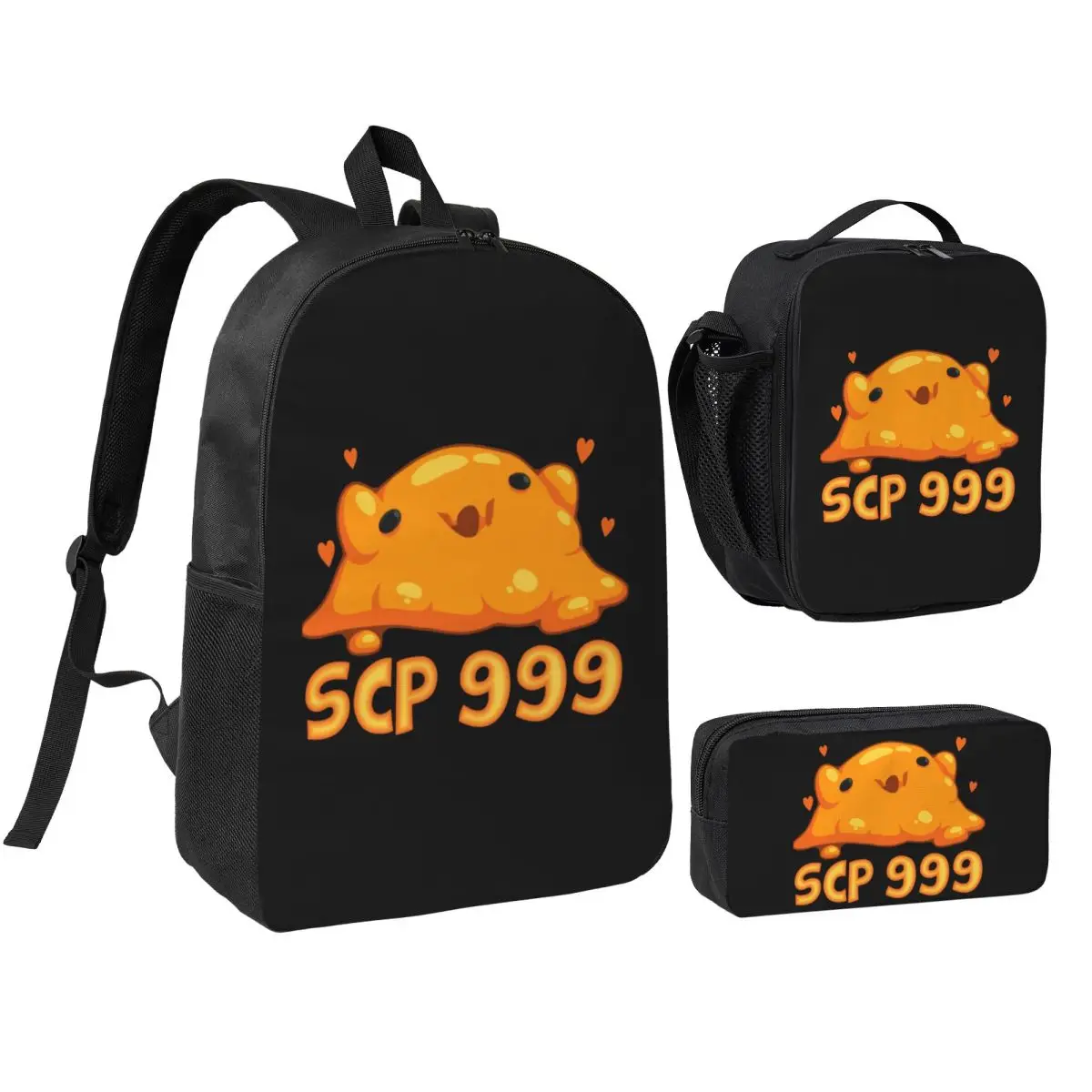 Фото Рюкзак SCP 999 для мальчиков и девочек, школьная сумка, сумка через плечо, набор из 3 предметов: термосумка для обедов, пенал. №1