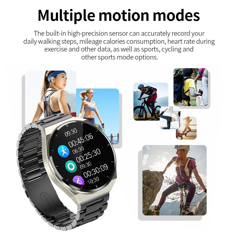 ECG+PPG Smart Watch Blood Sugar Smartwatch Blood Pressure Health Monitoring Sports Waterproof Watch For Men Wireless Charging images - 6