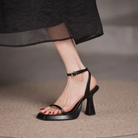summer sandals chunky heels high heels summer 2022 sexy fashion sandals one word buckle roman sandals