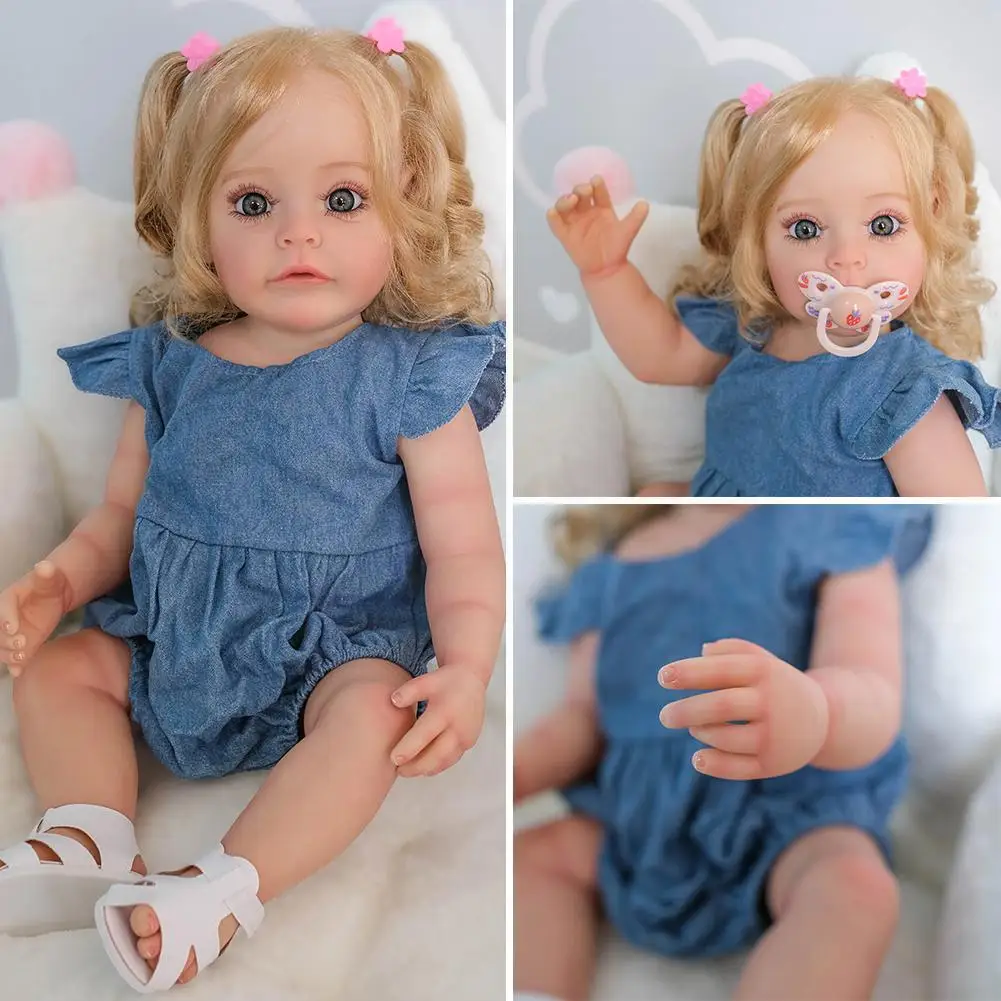 

Npk 55cm Reborn Toddler Girl Sue-sue Full Body Visible Look Waterproof Hand-detailed Silicone Bathy Paint 3d Veins Wit F1c3