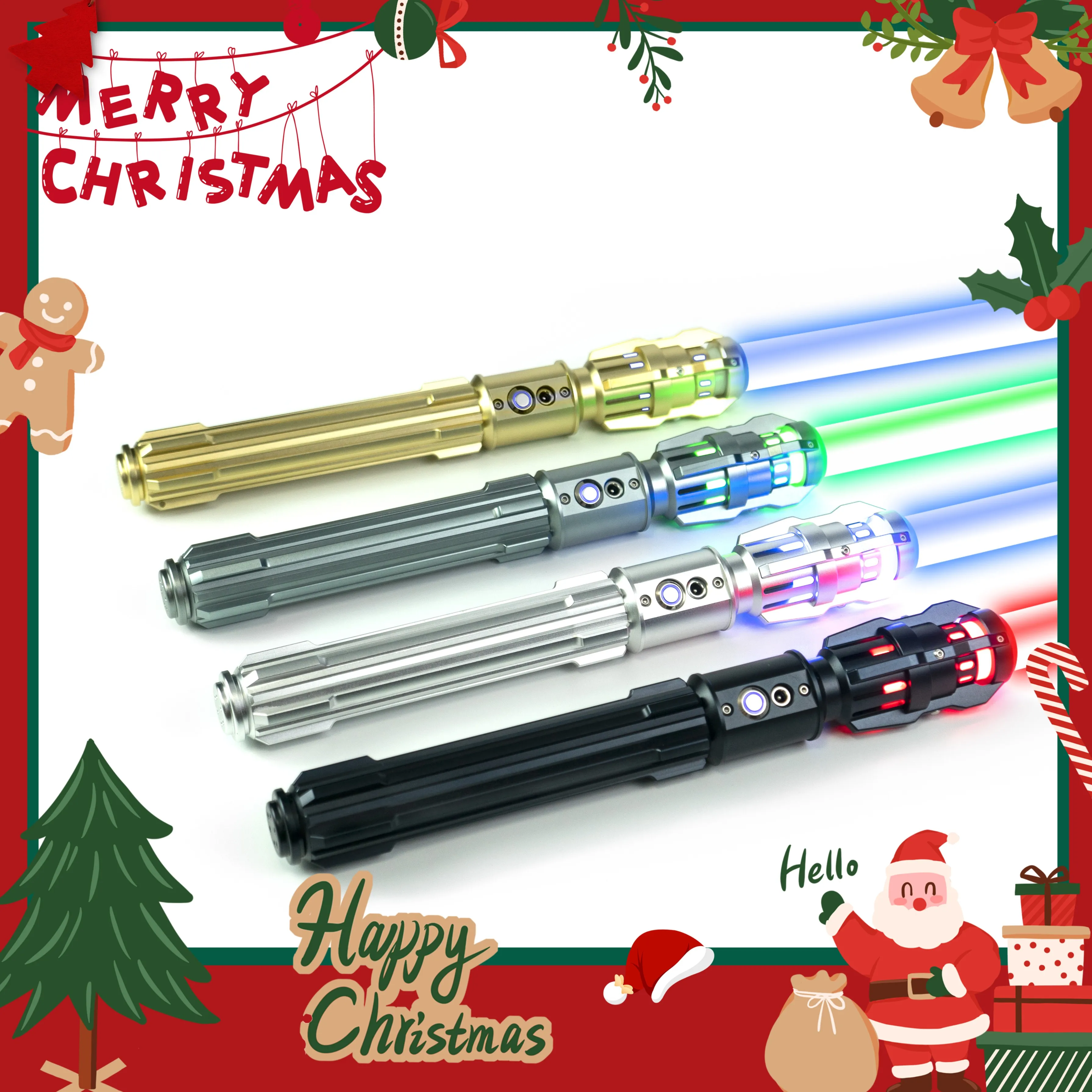 

SKY-001 RGB Lightsaber Jedi Sword Color Changing Smooth Swing Heavy Dueling Cool Hilt Toy Force FOC Laser Cosplay Light Saber