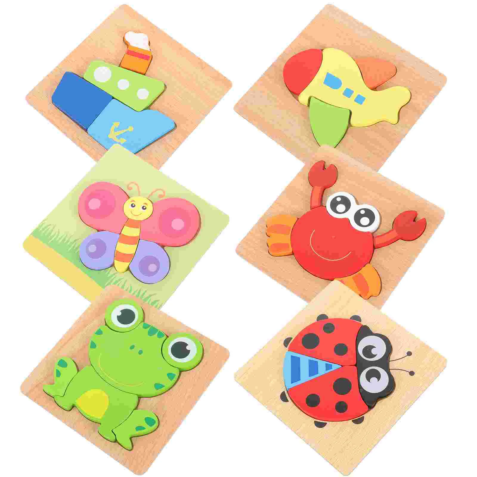 

6 Pcs Puzzles Toddlers 1-3 Small Toddler Toys Montessori Puzzle Puzzles 2 Year Olds 4 Year Old Puzzles Toys Infants