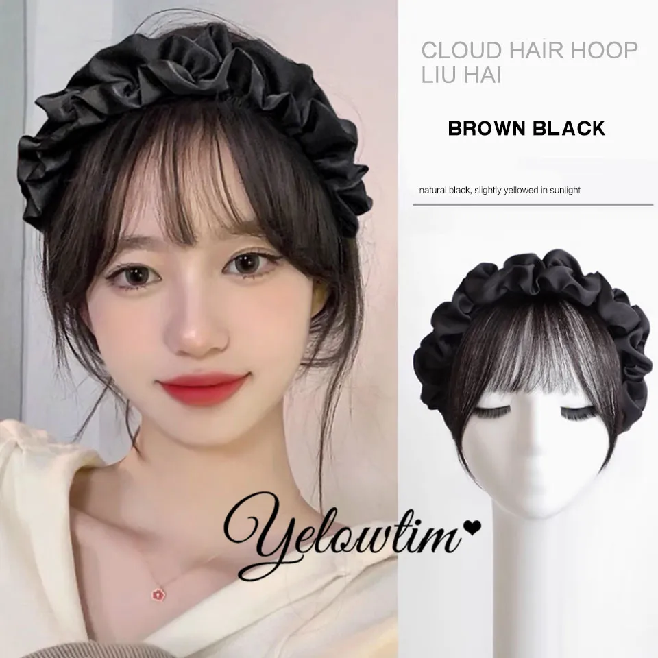 Парик с повязкой для волос женщин натуральный невидимый и бесшовный повязка на