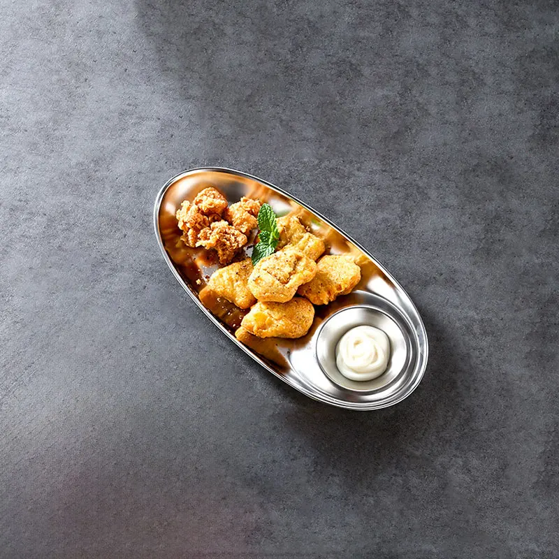 1 шт. обеденная тарелка из нержавеющей стали 304