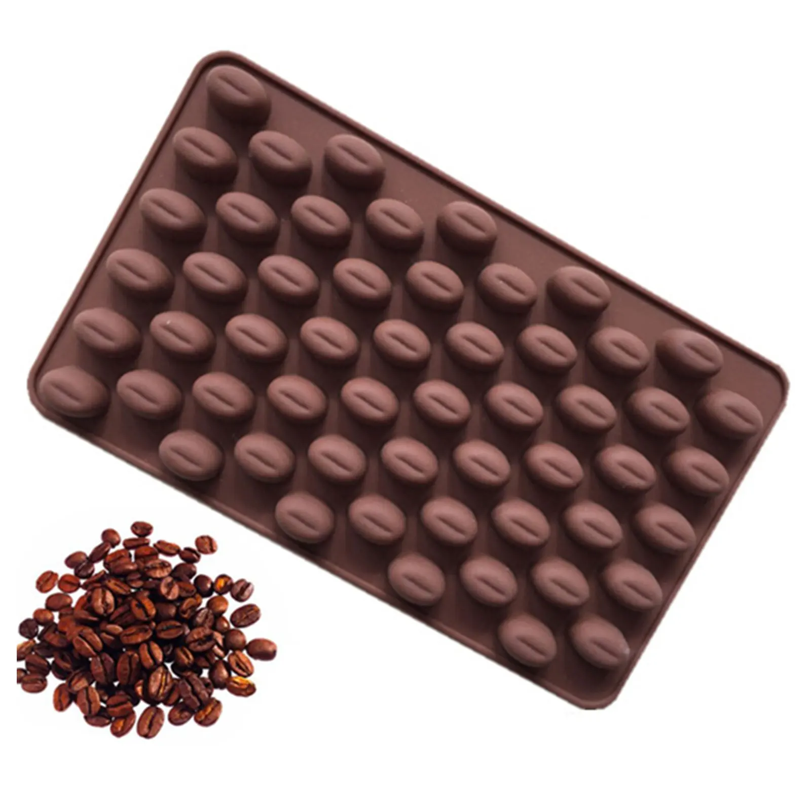 

Silicone 55 Cavity Mini Coffee Beans Chocolate Sugarcraft Candy Mold Mould Fondant Cake Decorating Baking Pastry Tools 1 Pack