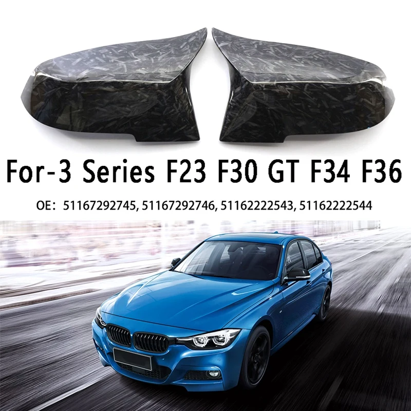 

Car Front Door Mirror Caps Exterior Wing Cover Rearview Mirror Protective Cover For-BMW 3 Series F23 F30 GT F34 F36