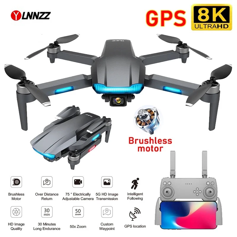 

2022 New S106 Brushless Motor Drone 4K/8K Professional Dual Camera Aerial Photography RC Quadcopter 5G WIFI Dron Helicopter Toys