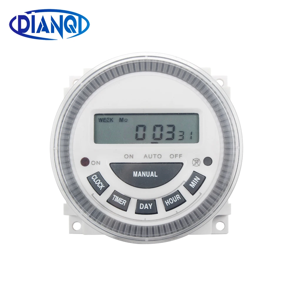 

DIANQI TM619 AC220V 230V 240V 16A контроллер цифрового таймера 7-дневный программируемый таймер для дома
